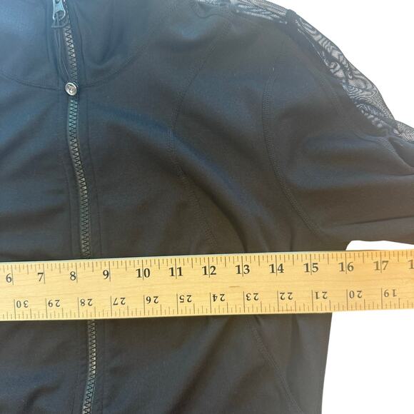 Zella Black Zip Track Jacket Women's Small Mesh Sleeve Stretch Activewear - Picture 6 of 10